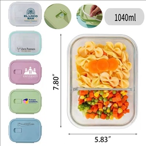1040ml Microwave-Safe 2 Compartments Bento Lunch Box